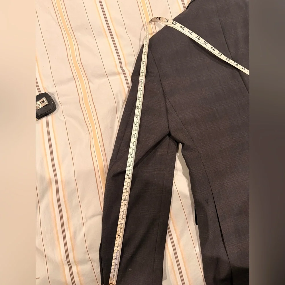 John Varvatos Star USA Charcoal Wool Blazer - 38R - Single Needle Tailored